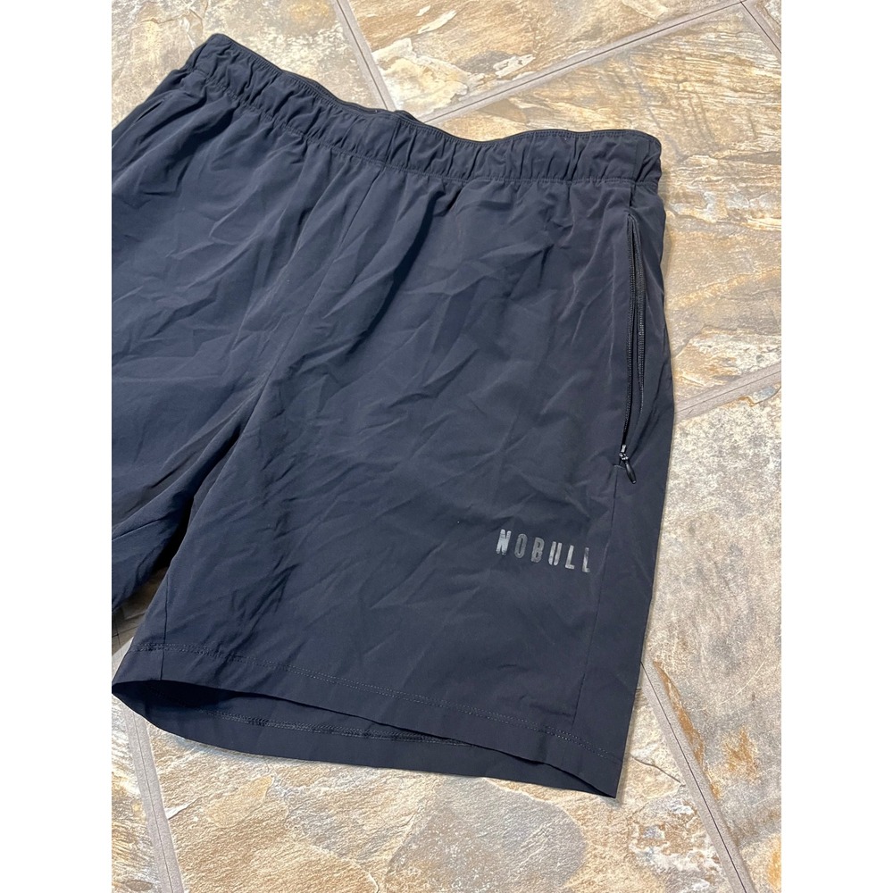 Nobull Training Shorts Mens Large Black Zipper Pockets - Picture 2 of 7